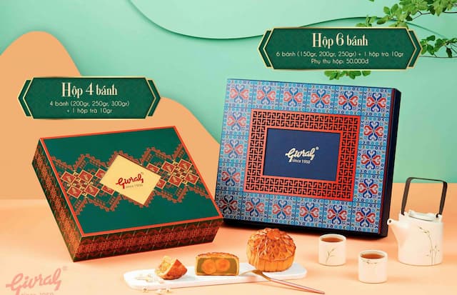 Hộp quà bánh Trung Thu Givral 6 bánh khác mẫu