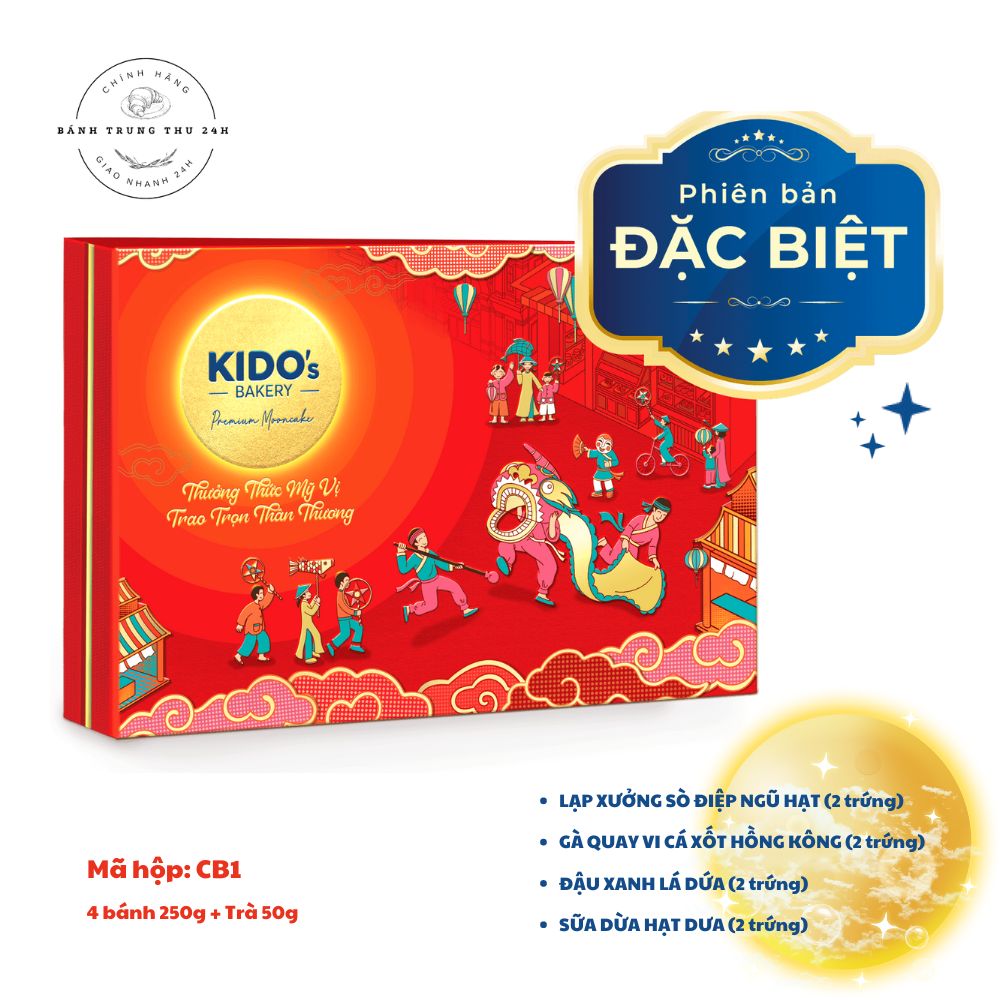 MỸ VỊ THỊNH VƯỢNG 1 (4 bánh 250g + Trà 50g)