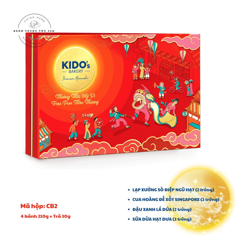 MỸ VỊ THỊNH VƯỢNG 2 (4 bánh 210g + Trà 30g)