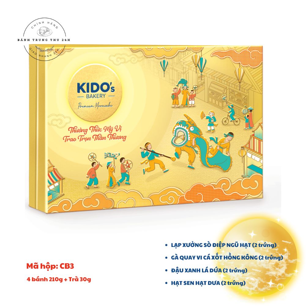 MỸ VỊ THỊNH VƯỢNG 3 (4 bánh 210g + Trà 30g)